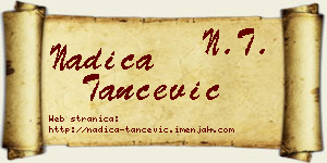 Nadica Tančević vizit kartica